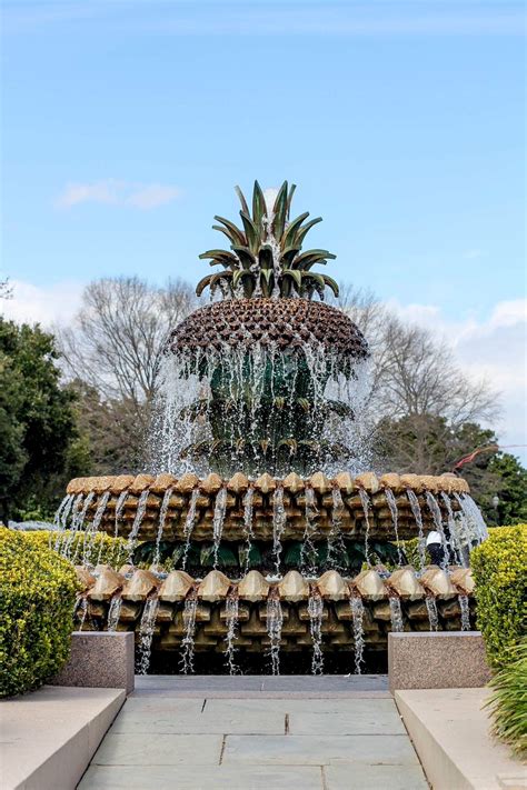 Pineapple Fountain - Waterfront Park Charleston, SC The pineapple was ...