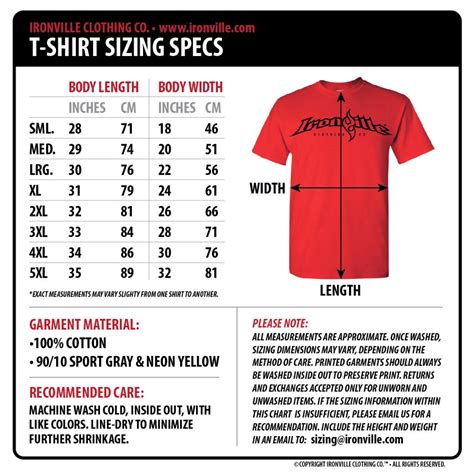 Basic Sizing Information | Clothing size chart, Shirts, Powerlifting shirts