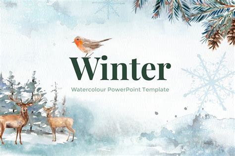 Winter - Watercolour PowerPoint Template by Site2max on Envato Elements