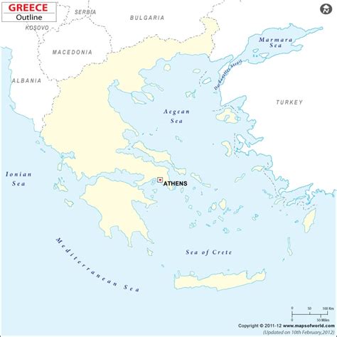 Blank Map of Greece | Greece Map Outline