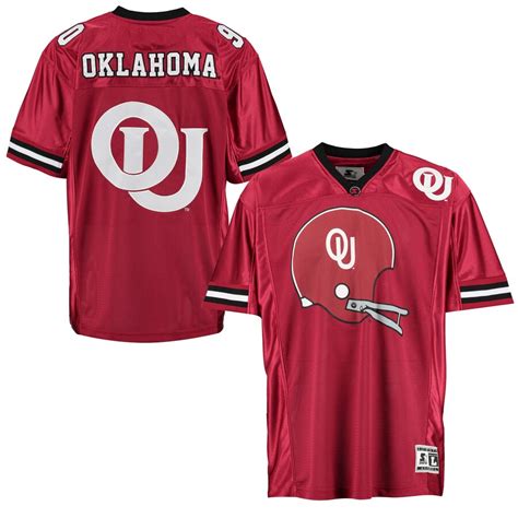 Men's Starter Crimson Oklahoma Sooners Vault Jersey