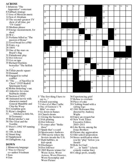 Printable Detroit Free Press Crossword Puzzle - Printable JD