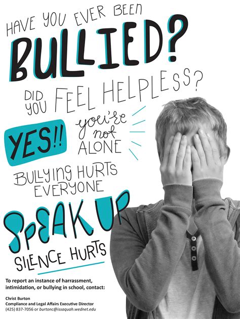 Stop Bullying Posters For School