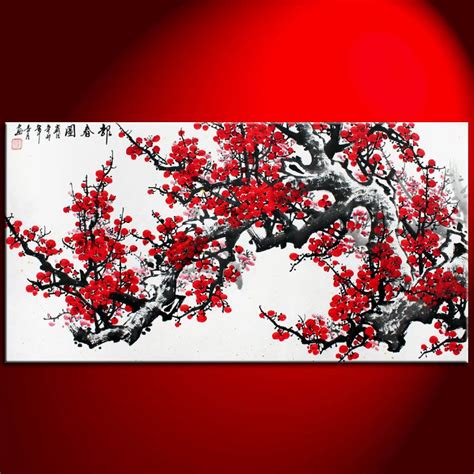 Red Cherry Blossom Painting at PaintingValley.com | Explore collection ...