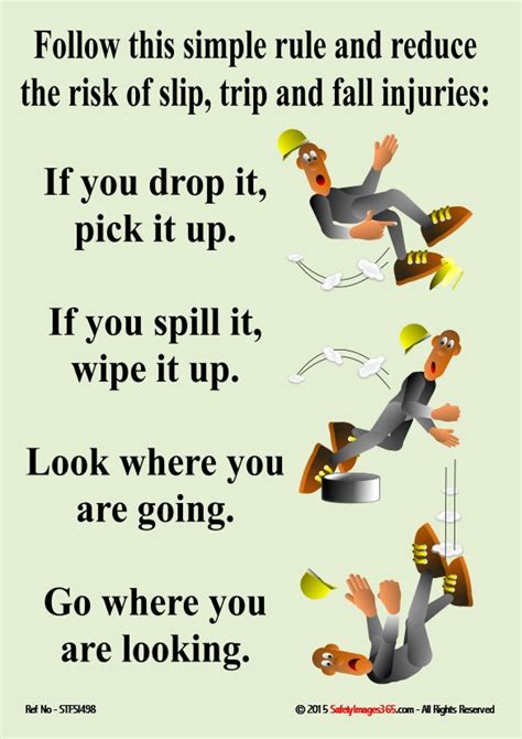 Preventing Slips Trips And Falls Poster