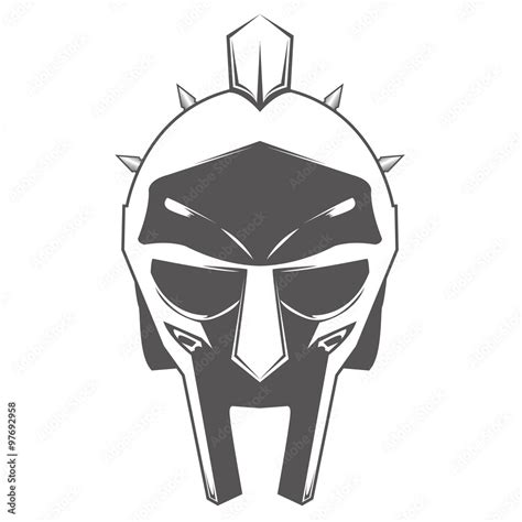 Gladiator helmet vector illustration Stock Vector | Adobe Stock