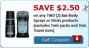 Axe Printable Coupon