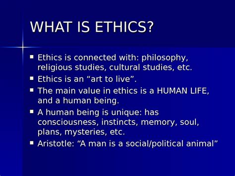 Principles of Ethics Introduction WHAT IS ETHICS?