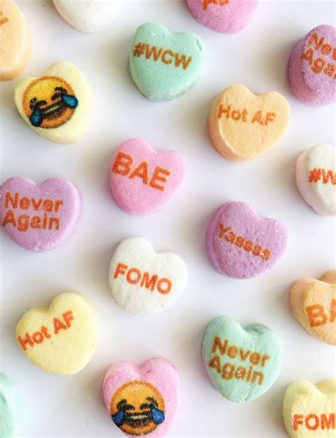 Create your own Custom Candy Conversation Hearts. I LOVE this idea for ...