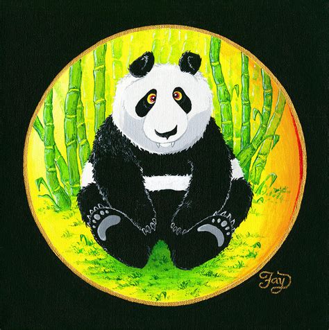 Panda in Bamboo Painting by Deborah Morales - Pixels