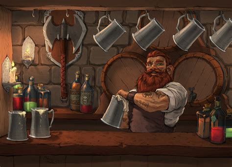 [OC] Katgrour the Dwarven Bartender. : characterdrawing | Dungeons and ...