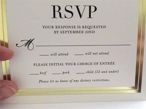 This Wedding's RSVP Card Has a Hilariously Strange Meal Choice | 22 Words