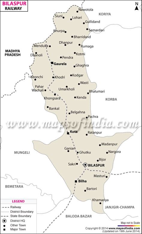 Bilaspur Railway Map, Bilaspur Rail Network