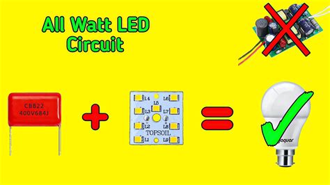 How to make LED bulb drive circuit banaye /mb10f bridge rectifier se 3W 6W 9W 12W - YouTube