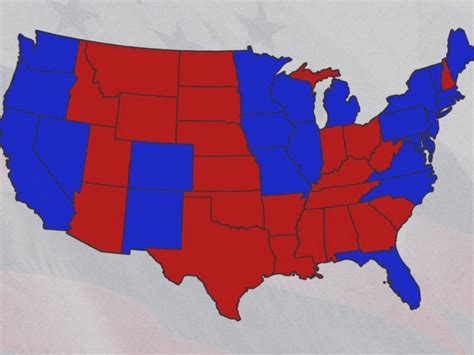 Blue And Red Map Of Usa - United States Map