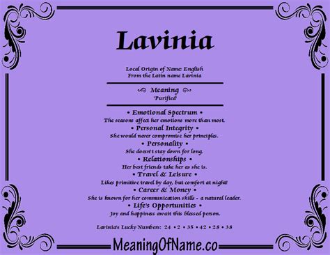 Lavinia - Meaning of Name