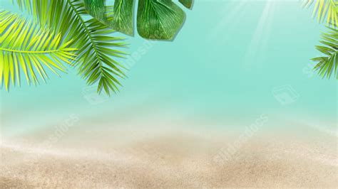 Geometric Beach Simple Green Plant Nature Powerpoint Background For Free Download - Slidesdocs