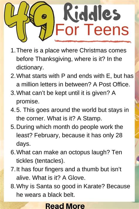 49 ultimate funny riddles for teens - Kids n Clicks