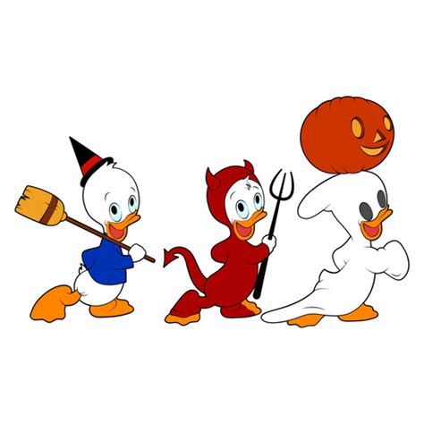 Donald Duck Huey Dewey and Louie Trick or Treat Sticker - Sticker Mania