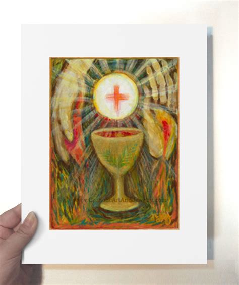 By His Blood the Eucharist Catholic Art Print - Etsy