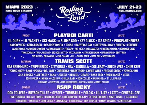 Playboi Carti, Travis Scott & A$AP Rocky To Headline Rolling Loud Miami ...