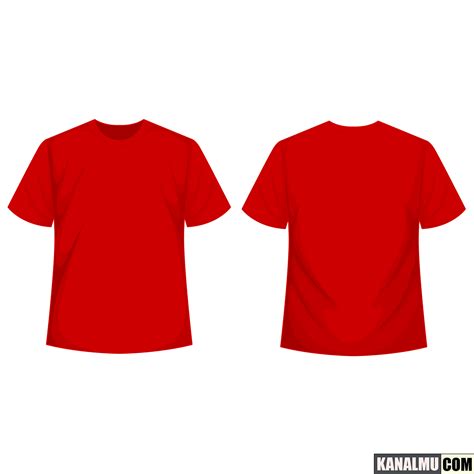 Desain Kaos Polos Merah Depan Belakang - Desain Baju