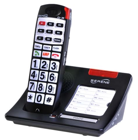 Amplified Cordless Big Button Telephone with Answering Machine and ...