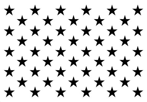 USA star flag template and 50 1 inch stars. | Flag template, Star template, Star svg