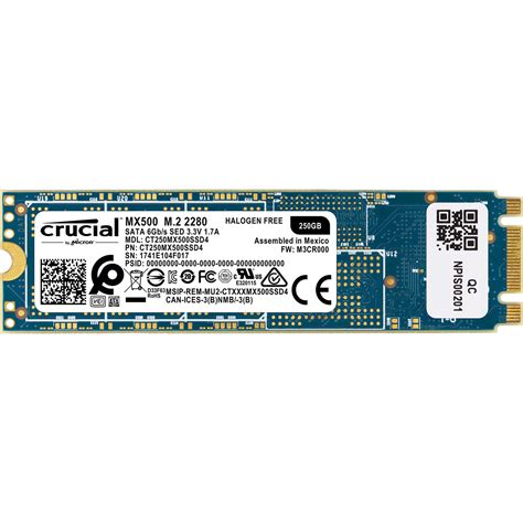 Crucial 250GB MX500 M.2 Internal SSD CT250MX500SSD4 B&H Photo