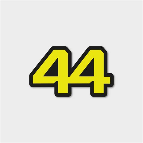 Lewis Hamilton NEW 2023 F1 44 Number Sticker Formula One Motorsport Fluo Yellow & Black - Etsy