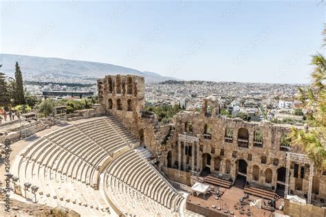 The Ancient Coliseum in the Acropolis historical site in Athens, Greece. Stock Photo | Adobe Stock