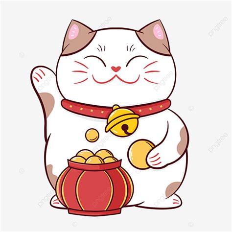 Japanese Lucky Cat Clipart Transparent Background, Japanese Cartoon ...