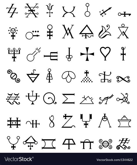 Runes occult symbols Royalty Free Vector Image