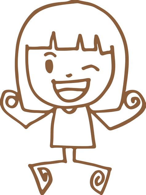 Cute cartoon people man and woman drawing 9393597 PNG