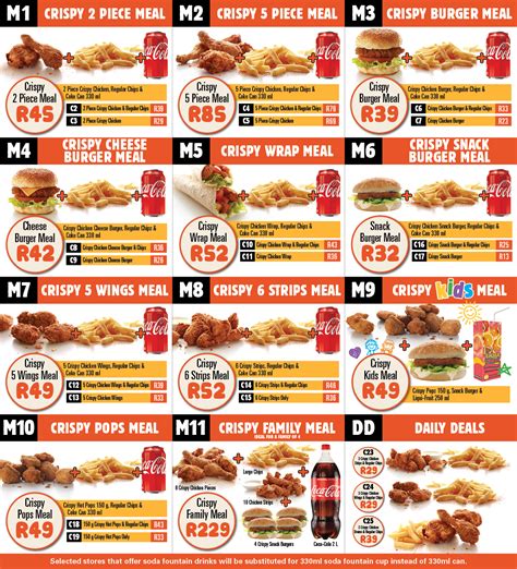 Crispy Chicken Menu - Freshstop