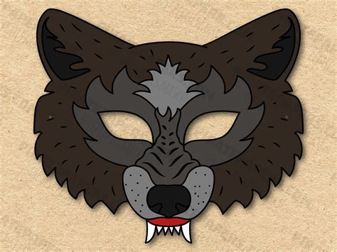 Wolf Mask Template