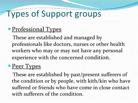 Support groups and their role in coping