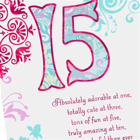 More Wonderful Than Ever 15th Birthday Card - Greeting Cards - Hallmark