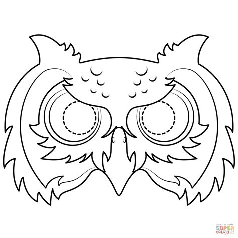 Owl Mask coloring page | Free Printable Coloring Pages