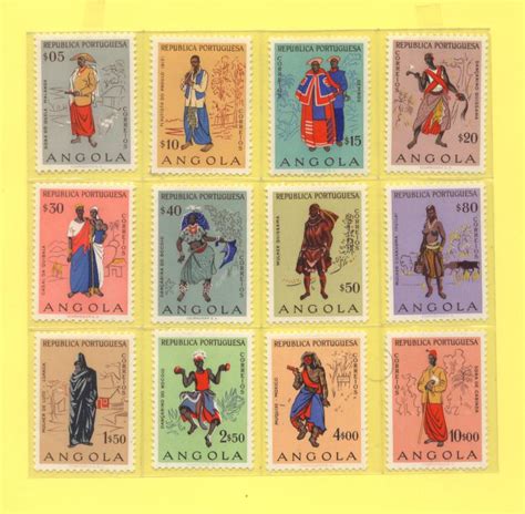 stamp: Angola (Portuguese Colony) - Traditional Costumes 1957