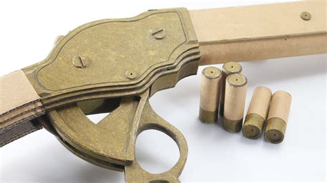 Amazing M1887 Gun, How To Make Cardboard Gun Shoots