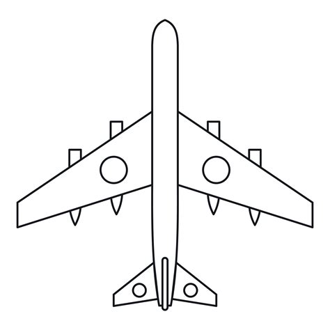 Military fighter plane icon, outline style 14648602 Vector Art at Vecteezy