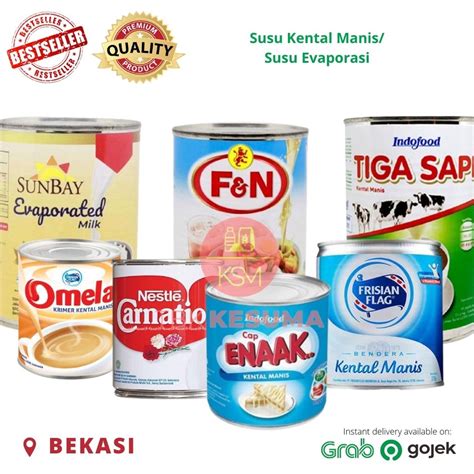 Jual TERLENGKAP! Susu Kental Manis/ Susu Evaporasi Omela/ Enak/ Frisian ...