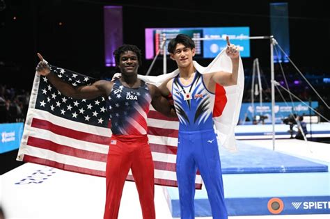 19-year-old phenom Fred Richard wins first world all-around medal for U.S. men since 2010 as ...