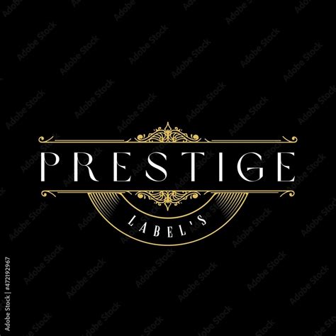 Vintage Ornate of Prestige Labels Logo Design Stock Vector | Adobe Stock