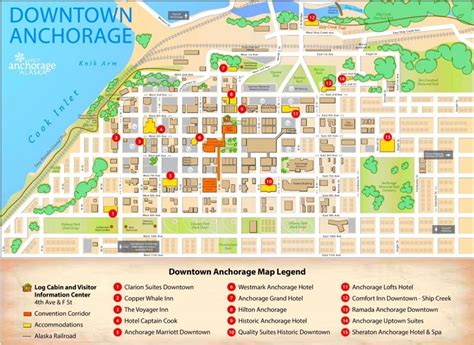 Anchorage downtown hotel map - Ontheworldmap.com