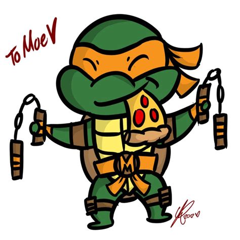 So adorable Little Mikey eating pizza | Tartarugas ninjas, Michelangelo ...