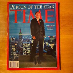 Time Magazine Person of the Year Rudy Giuliani Dec. 2001 & Jan. 2002 NEW RARE 9787098910091 | eBay