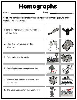 Homographs Worksheet by Artinique Resources | TPT