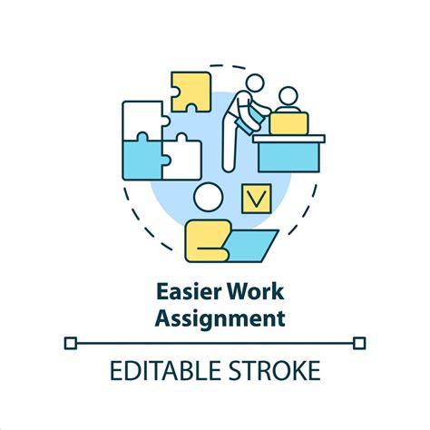 Easier work assignment concept icon. Improve employees efficiency at workplace abstract idea ...